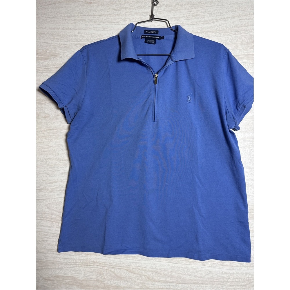 Polo Ralph Lauren Golf classic fit blue quarter-zip polo shirt Sz Large